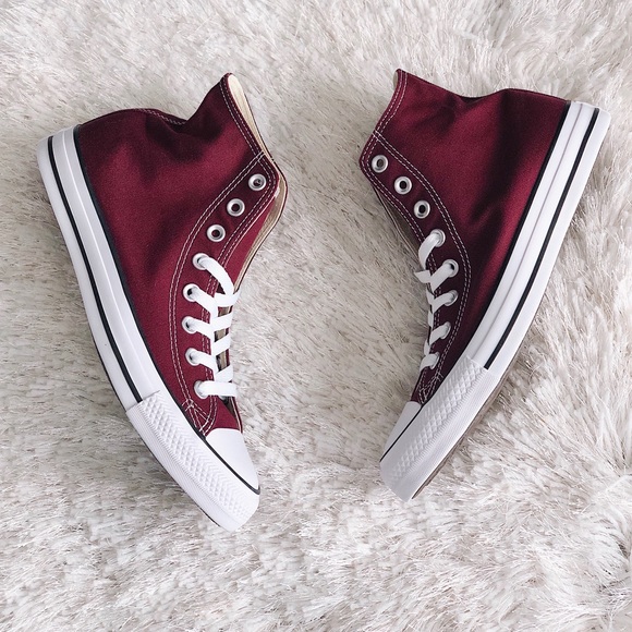 ✨New CONVERSE All Star High Top Sneakers Burgundy - Picture 3 of 8